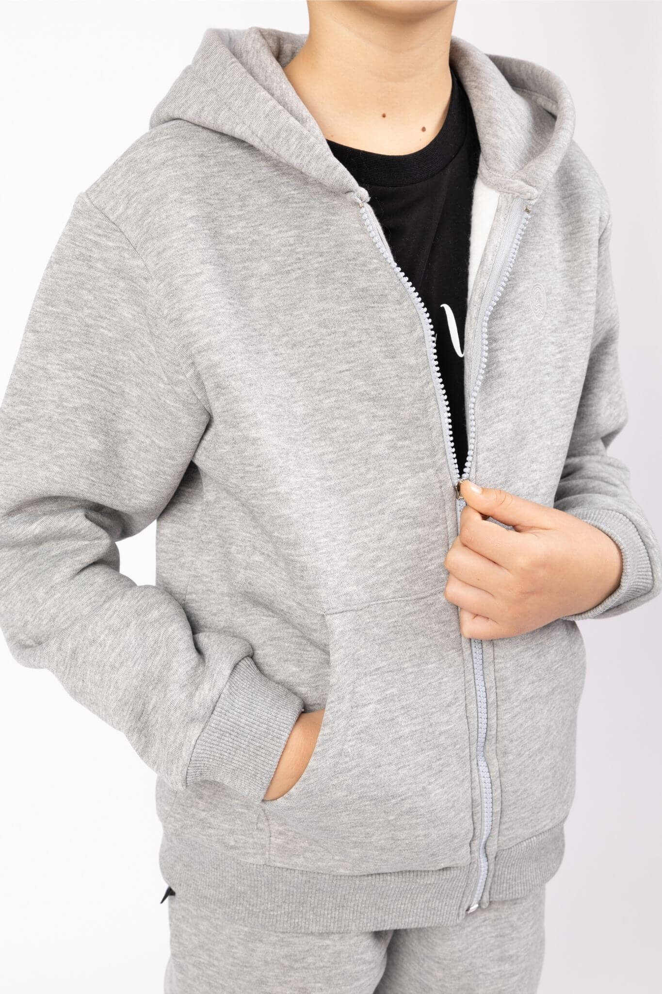 Çocuk Gri Hoodie (Eşofman Üstü) - Görsel 2