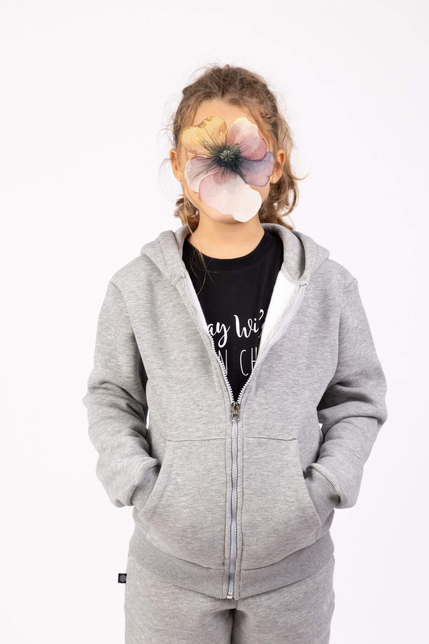 Çocuk Gri Hoodie (Eşofman Üstü) - Görsel 3